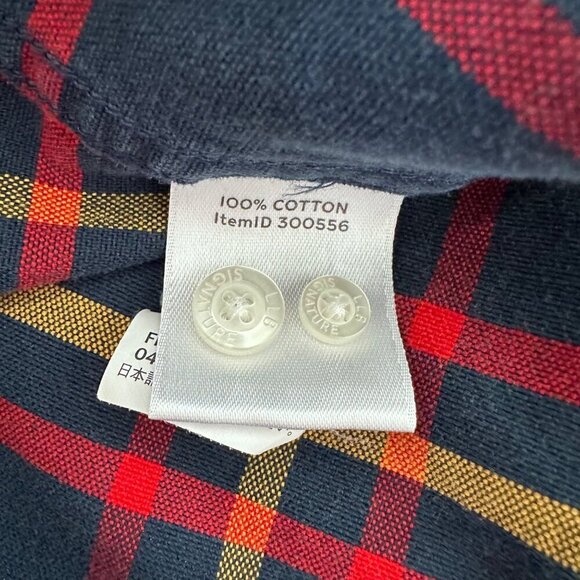 LL Bean Mens Washed Oxford Cloth Button Down Long Sleeve Shirt Size L Plaid - Picture 8 of 13